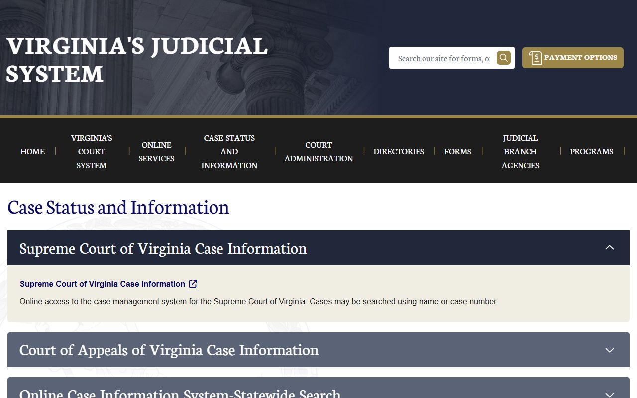Amherst County court records after arrest Virginia case information search